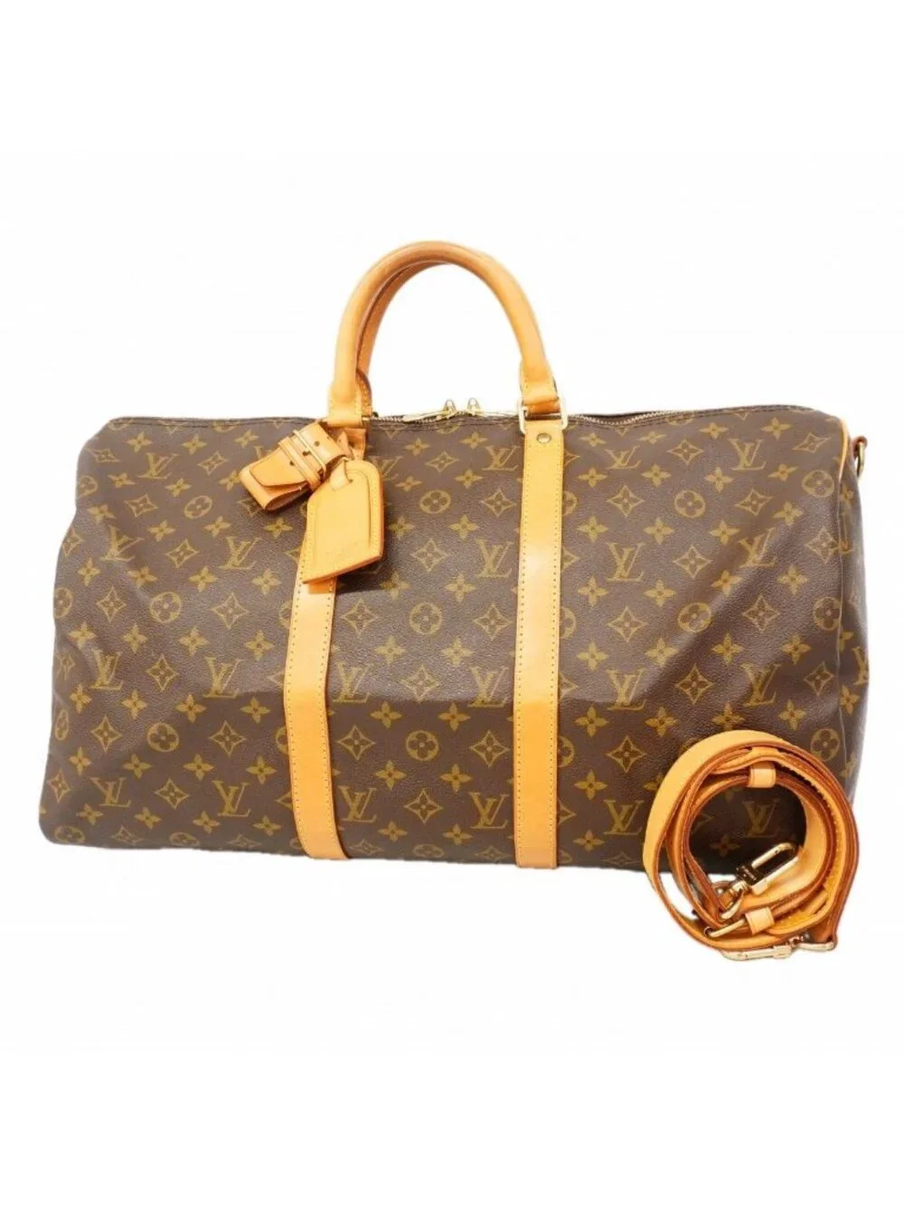 Louis Vuitton Boston Bag Monogram Keyboard Bandouliere 50 Brown